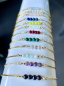 Preview: Geburtsstein Armband Edelsteine mit Schiebeperle als persönliches Geschenk für Sie